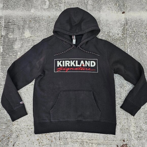 Kirkland Signature Unisex Hoodie Jacket Coat Black Long Sleeve Size L - Picture 4 of 12